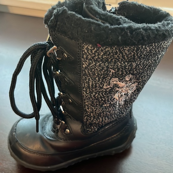 Little Girls U.S. Polo Assn Snow Boots Black Size 7 - Picture 5 of 9